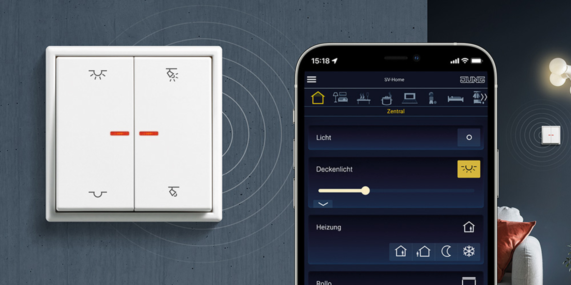 KNX RF Taster bei MWE Elektrotechnik in Aurach